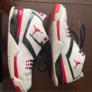Mens Nike Jordan Flight 23 Basketball Sneakers White Red Black 317820-116 Sz 8